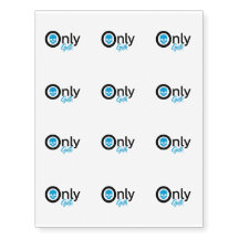 Funny Only Goth Parody Blue Skull Sticker