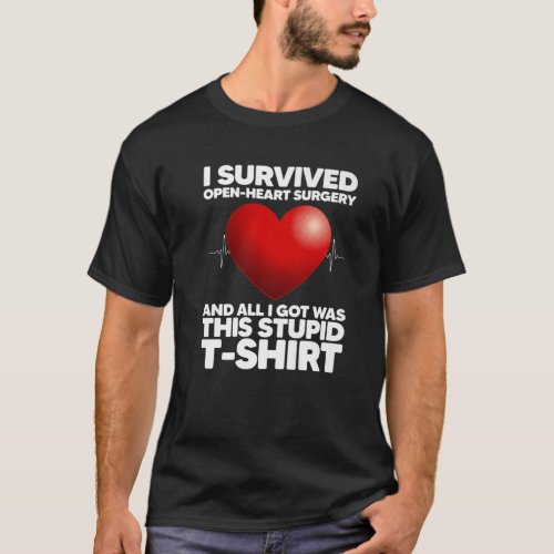 Funny Open Heart Surgery Art For Men Women Heart T T_Shirt