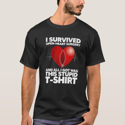 Funny Open Heart Surgery Art For Men Women Heart T T_Shirt
