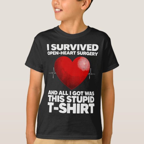 Funny Open Heart Surgery Art For Men Women Heart T T_Shirt