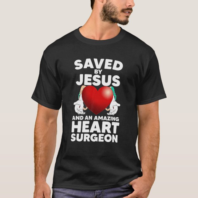 Funny Open Heart Surgery Design For Men Women Hear T-Shirt (Front)