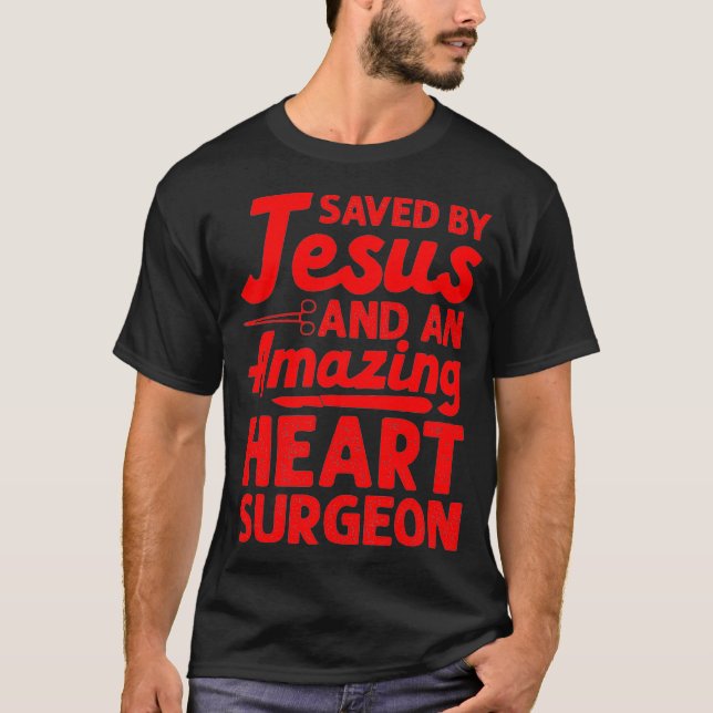 Funny Open Heart Surgery Gift Men Women Cool T-Shirt (Front)