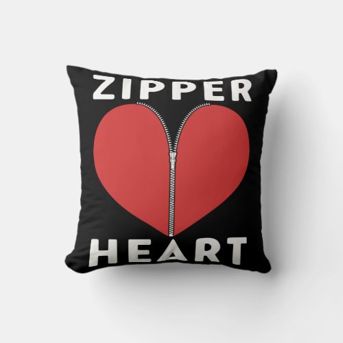 Funny Open Heart Surgery Recovery Bypass Throw Pillow