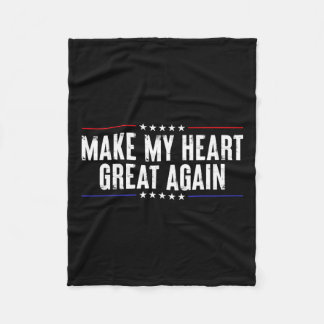 Funny Open Heart Surgery Recovery-make My Heart Gr Fleece Blanket