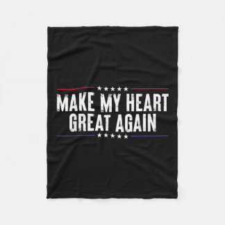 Funny Open Heart Surgery Recovery-make My Heart Gr Fleece Blanket
