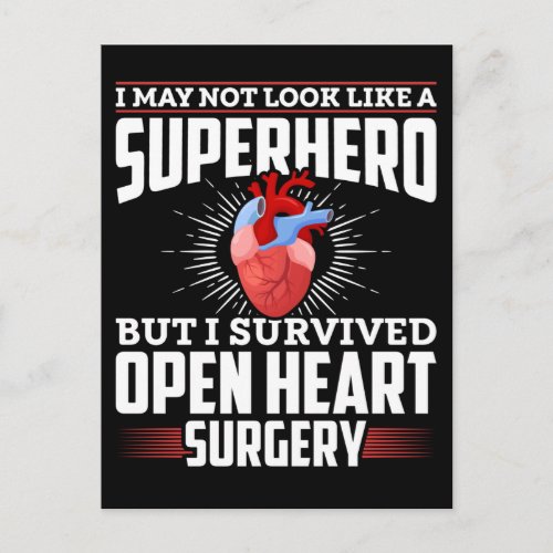 Funny Open Heart Surgery Recovery Postcard