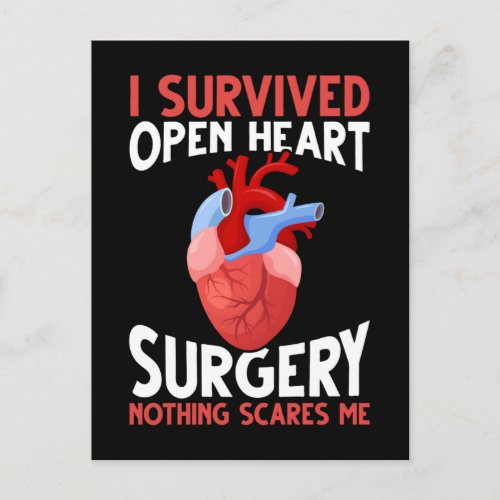 Funny Open Heart Surgery Recovery Postcard