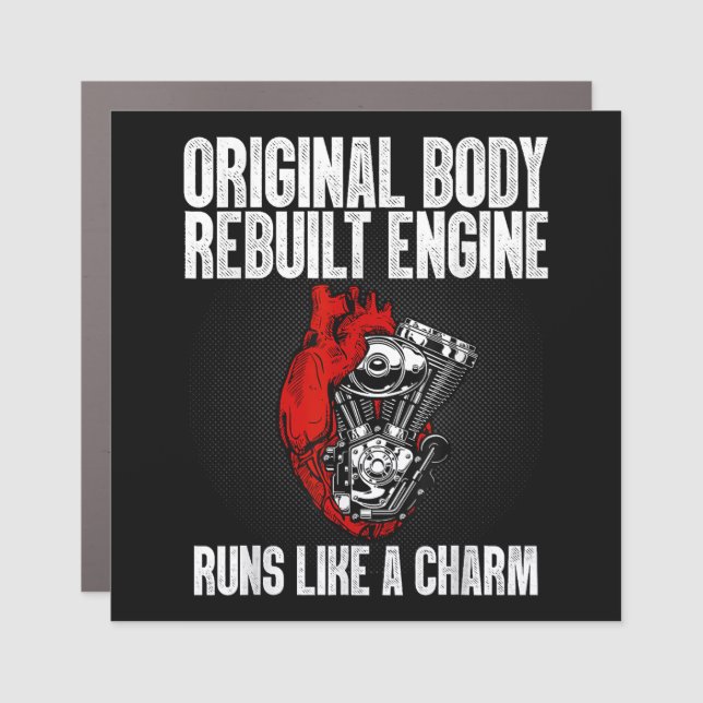 Funny Open Heart Surgery Recovery Survivor Gift Me Car Magnet (Front)