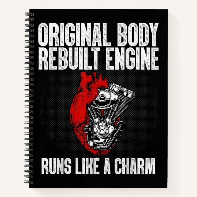 Funny Open Heart Surgery Recovery Survivor Gift Me Notebook (Front)