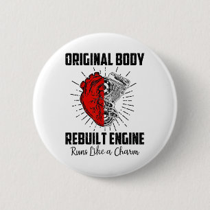 Funny Open Heart Surgery Recovery Survivor Gifts M Button