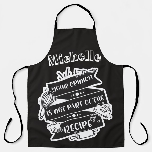 Funny Opinion/Recipe Apron (Front)