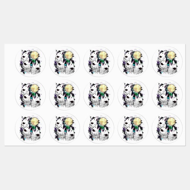 Funny Opossum Sticker | Cute Screaming Possum (Sheet)