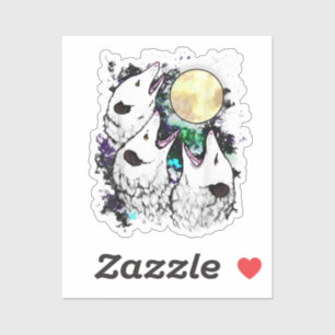 Funny Opossum Sticker Cute Screaming Possum