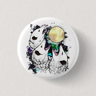 Funny Opossum Sticker Cute Screaming Possum Button