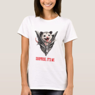 Funny Opossum Zipper Surprise Trash Mammal T-Shirt