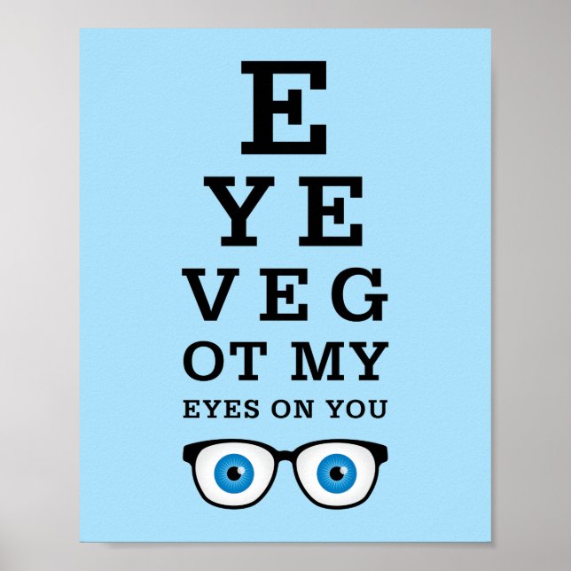 Funny Optician Eyes On You Poster (Front)