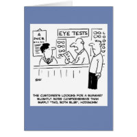 Funny Optician Giving an Over Simplistic Eye-Test