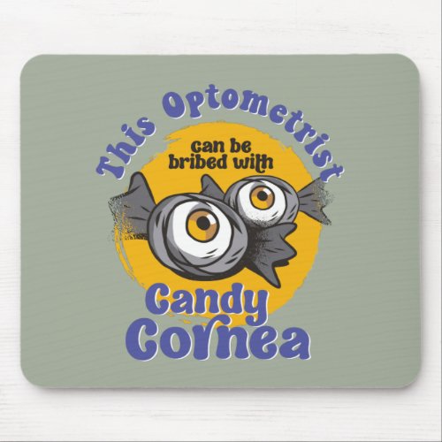Funny Optometrist Candy Corn Eye Doctor Halloween Mouse Pad