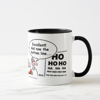 Funny Optometrist Cartoon Santa Claus Eye Test Mug