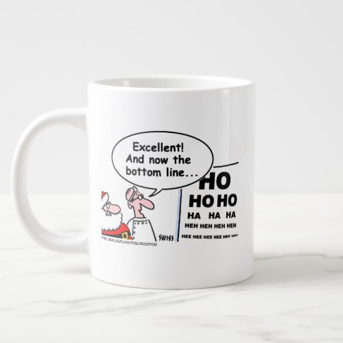 Funny Optometrist Christmas Cartoon Art Giant Coffee Mug