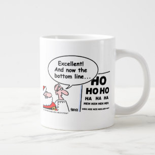 Funny Optometrist Christmas Santa Cartoon Giant Coffee Mug