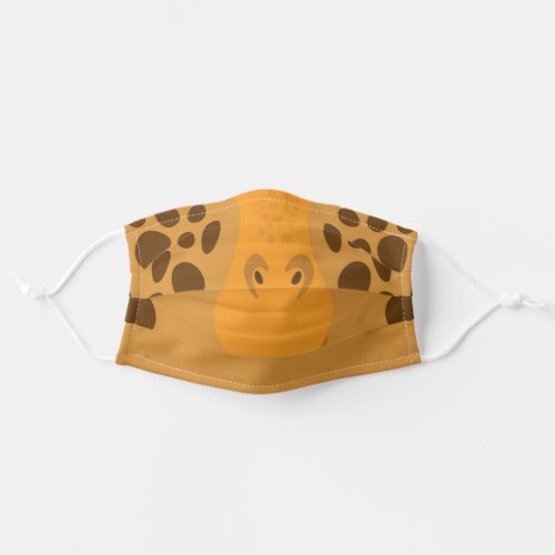 Funny Orange and Brown Giraffe Print Adult Cloth Face Mask