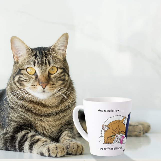 Funny Orange Cat Blue Coffee Mug (Creator Uploaded)