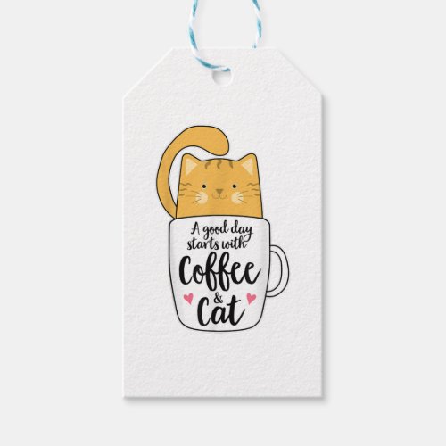 Funny Orange Cat Coffee Mug Cat Lover  Gift Tags