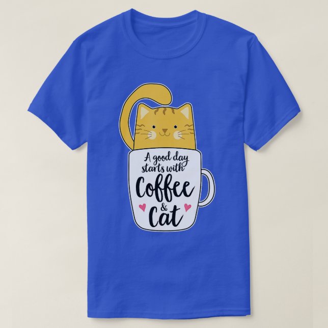 Funny Orange Cat Coffee Mug Cat Lover T-Shirt (Design Front)