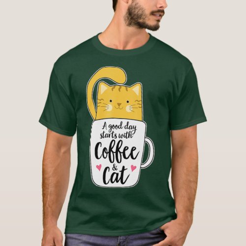 Funny Orange Cat Coffee Mug Cat Lover  T_Shirt