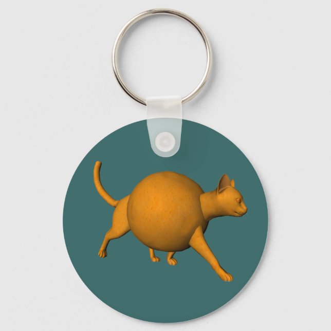 Funny Orange Cat Keychain (Front)