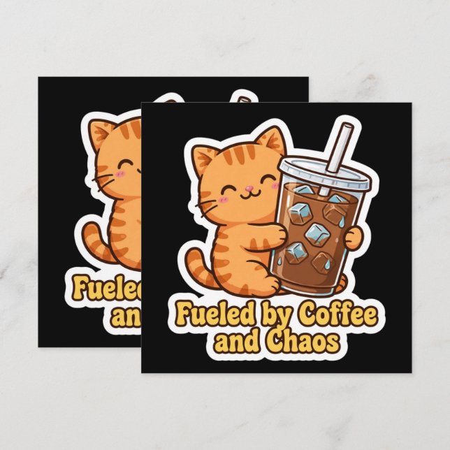 Funny Orange Cat Menu (Front/Back)