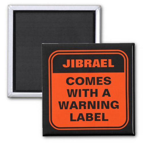 Funny orange comes with warning label personalized magnet