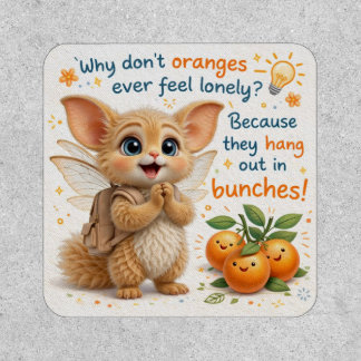 Funny Orange Dad Joke Patch