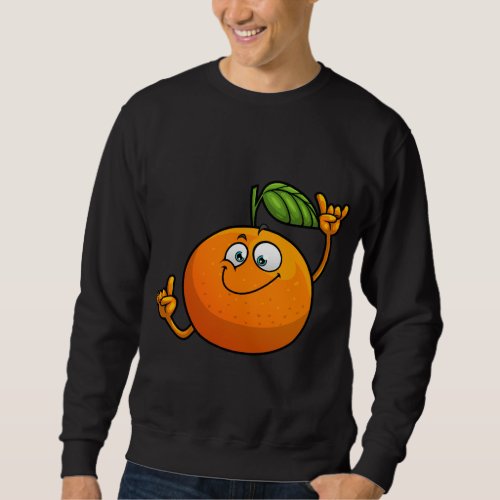 Funny Orange Fruit Novelty Design For Men Women Da Sweatshirt