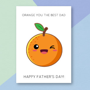 Funny Orange Fruit Pun Father's Day Card