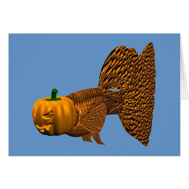 Funny Orange Guppy Cards (Front Horizontal)