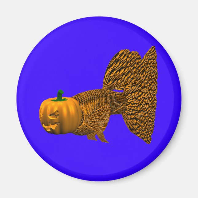 Funny Orange Guppy Magnet (Front)