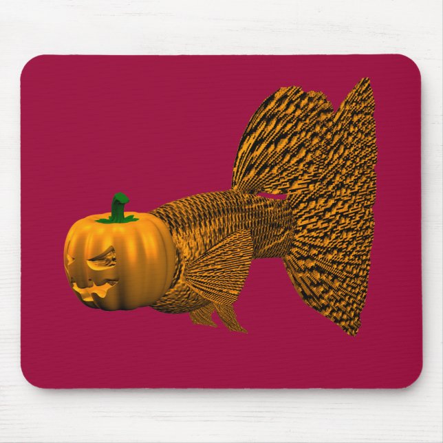 Funny Orange Guppy Mouse Pad (Front)