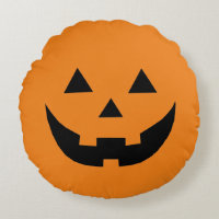 Funny orange Jack o lantern pumpkin face Halloween