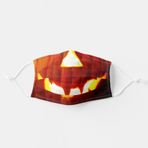 Funny Orange Jack O Lantern Pumpkin Halloween Adult Cloth Face Mask
