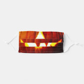 Funny Orange Jack O Lantern Pumpkin Halloween Adult Cloth Face Mask (Front, Folded)