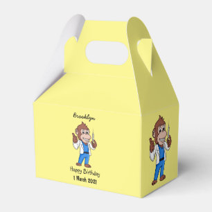 Funny orangutan ape cartoon doctor favor boxes