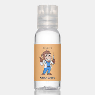 Funny orangutan ape cartoon doctor hand sanitizer