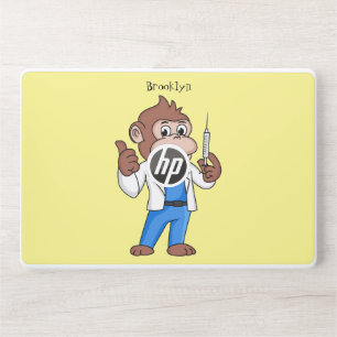 Funny orangutan ape cartoon doctor HP laptop skin