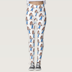 Funny orangutan ape cartoon doctor leggings