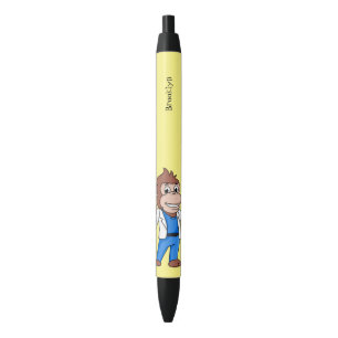 Funny orangutan ape cartoon doctor pen