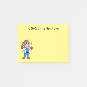 Funny orangutan ape cartoon doctor post-it notes