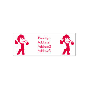 Funny orangutan ape cartoon doctor self-inking stamp