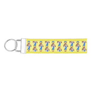 Funny orangutan ape cartoon doctor wrist keychain